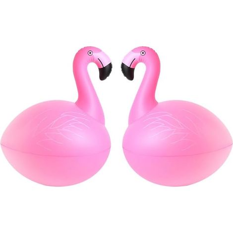 Lanterne Solaire Gonflable Canard pour Flamant, Bassin et Jardin, Lampe LED Flottante IP68, Éclairage Solaire Automatique Décoratif (2, Pink) (1/5)