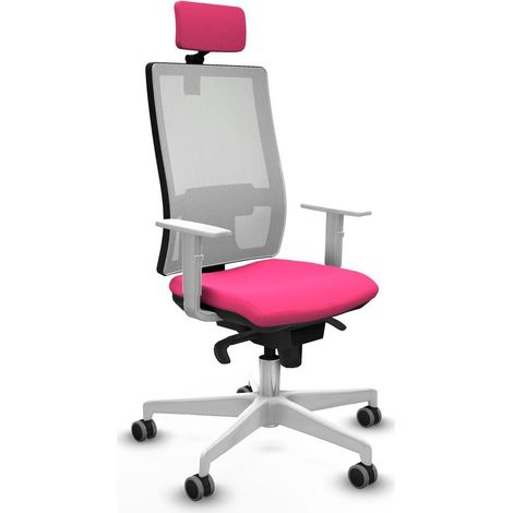 Piqueras y Crespo Horna chaise de bureau rose simili cuir (1/3)