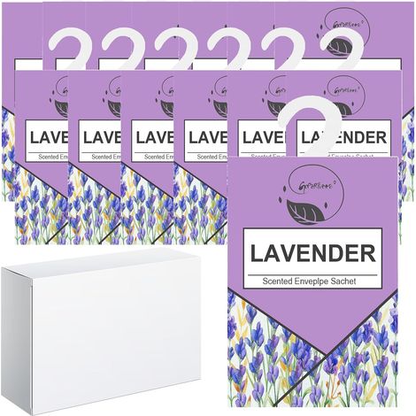 Pack of 14 Scented Bags for Wardrobe - Scented Wardrobe Bags - Lavender, Cupboards - Car Fragrance - Home Fragrance - Deodorising Clothes Wardrobe (Lavender) (1/5)