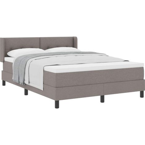 Maison Exclusive - Boxspringbett mit Kopfteil Taupe 200 x 160 cm