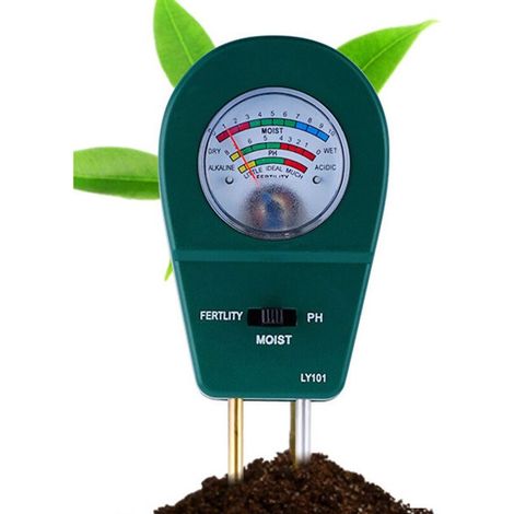 Boden-pH-Meter, 3-in-1 Pflanzentester für Bodenfeuchtigkeit/Fruchtbarkeit/pH-Wert zur Pflanzenpflege, ideal für Garten, Rasen, Landwirtschaft, Innen- und Außenbereich (keine Batterie erforderlich) (1/5)
