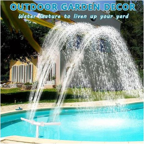 Poolbrunnen – Markenlos – Doppelstrahl – Höhenverstellbar – Einfache Installation – UV-beständig (1/5)
