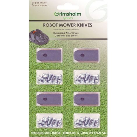 Kit de 36 lames pour robots tondeuses Flymo - Gardena - Husqvarna 9668095-01 - 5776064-02 - 5776064-03 - 577864602 (1/3)