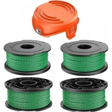 Carrete de hilo para desbrozadora BARKBUSTERS para Black & Decker GL7033 GL8033 GL9035 A6486, de 2,0 mm y 6,1 m. Carrete de hilo de repuesto para Black & Decker A6486 (4 + 1 piezas). (1/5)