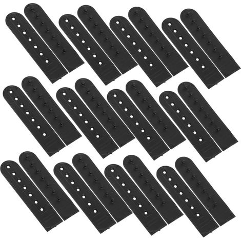 Fermeture réglable en plastique à 7 trous lot de 20 noire casquettes (1/5)
