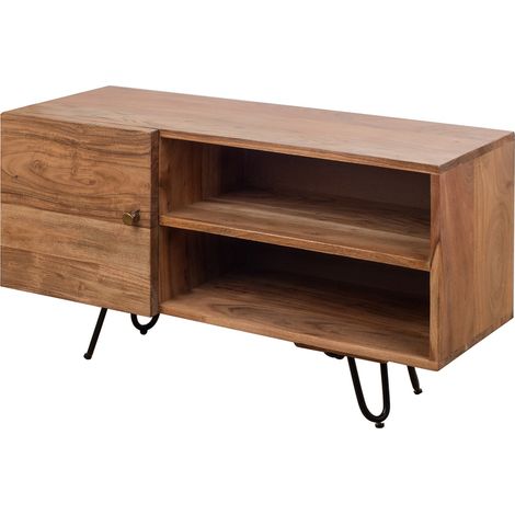 Böhmischer TV-Schrank aus Akazienholz – Wohnzimmer-Organizer mit einzigartigem Stil – moderne und funktionale Heimdekoration