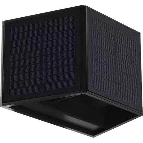 Solarbetriebene Außenwandleuchte, dreiseitiger wasserdichter Solarpanel-Strahler für den Innenhof, Außenwandbeleuchtung für den Balkon einer Villa