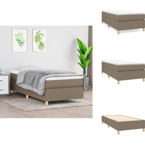 Boxspringbett mit Matratze Taupe 80x200 cm Stoff - Boxspringbett - Doppelbett - Betten - Matratze - Tapete (1/5)