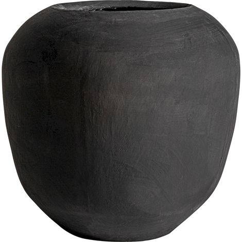 Cache pot contemporain en béton noir - noir (1/3)