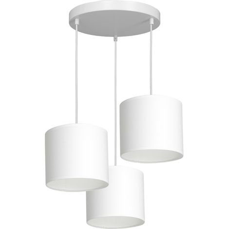 Lampada a sospensione Arden bianca 3xE27 Ø45 Luminex