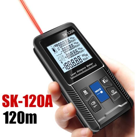 Télémètre laser intelligent numérique avec modes de mesure de surface et de volume continu, formule de Pythagore, fonction réglable, étanchéité IP54 (1/5)