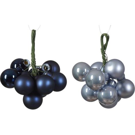 Sfere chiudi pacco blu o silver in bouquet (1/2)