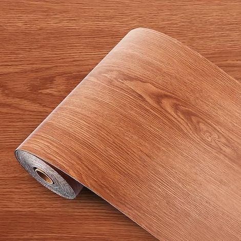 Vinyl Flooring PVC Flooring Wood Look Waterproof Wear-Resistant Self Adhesive Kitchen Living Room Bathroom Flooring Dark Grey Wood Grain 40x100cm (1/5)