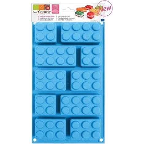 Moule en silicone - ScrapCooking - Briques - 10 briques - Ultra flexible - Résistant de -60 à +230°C