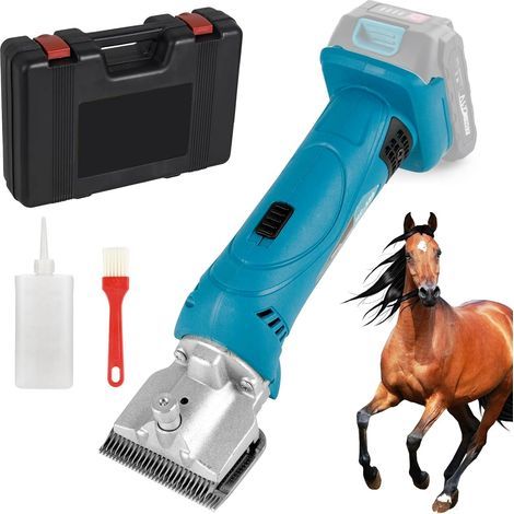 Cisailles sans fil pour chevaux et moutons utilisant des batteries Makita 18V (batteries non incluses), cisailles professionnelles à 6 vitesses pour chevaux à poils épais de 35 mm. (1/5)