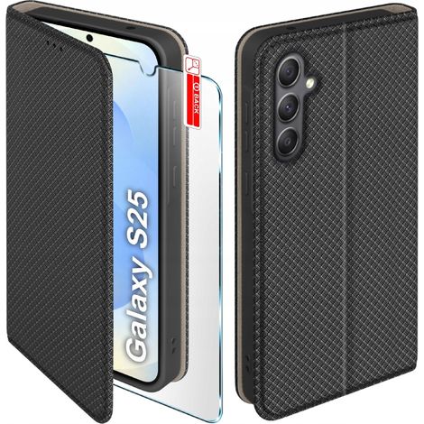 CUSTODIA per Samsung Galaxy S25 CUSTODIA CON CHIUSURA MAGNETICA SMART MAGNET + VETRO (1/5)