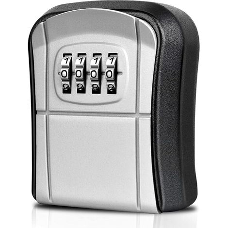 Cassetta portachiavi di sicurezza a parete con custodia impermeabile e codice a 4 cifre per la custodia sicura delle chiavi. (1/5)