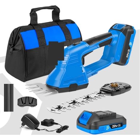 2 en 1 Taille-haie électrique 20V sans Fil Tondeuse à Gazon Batterie sécateur Outils de Jardin cisailles Coupe-arbuste for l'herbe (Color : 20V Trimmer Set3, Size : Small) (1/5)
