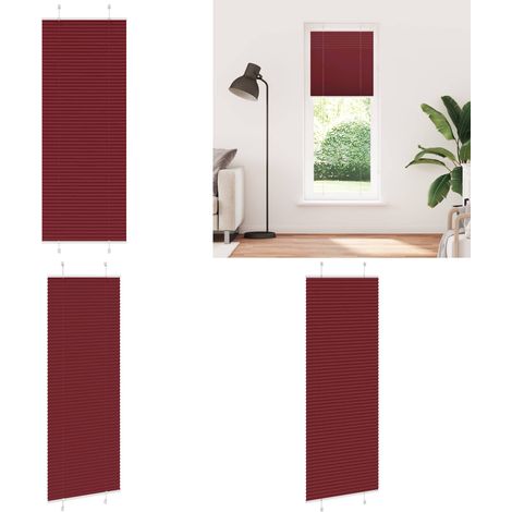 vidaXL Plissee Bordeauxrot 70x200 cm Stoffbreite 69,4 cm Polyester (1/5)
