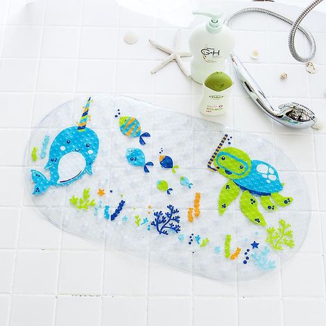 71x38cm Tapis De Bain Antidrapant Pour Enfants Avec Ventouses (lphant), Tapis De Douche, Tapis De Bain Antidrapant (1/5)