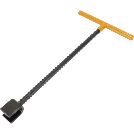 Clé polyvalente en acier pour compteur d'eau, robinet et vanne, avec poignée en T et 4 embouts, couleur jaune