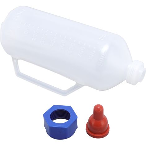 Biberon avec tétine et poignée, pour veaux, substitut de lait, pour enfants, bétail, capacité 1 litre (1/5)