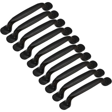 [NON UTILIZZATO] 10 maniglie per ante di mobili da cucina, cassetti, armadi e mobili da camera da letto, interasse fori 128 mm, in alluminio, con viti