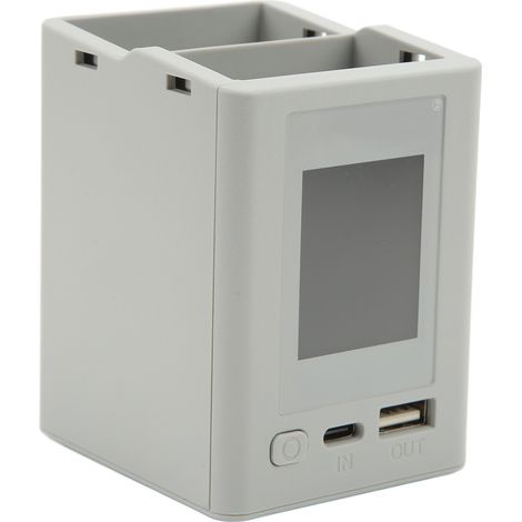 Station de charge rapide PD à 2 voies avec écran couleur et chargeur de batterie LCD USB pour drone DJI Mini 3 (gris) (1/5)