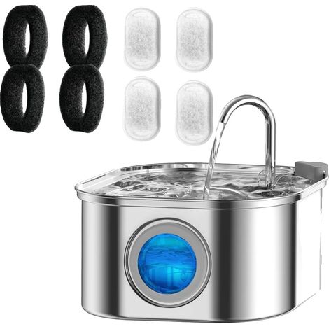 Fuente de agua, funcionamiento automático, bomba silenciosa, agua para mascotas, 4 Nuggets (1/2)