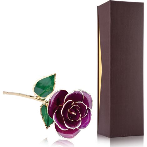 Exclusivité FBA - Feuille verte rose dorée premium violette (1/5)
