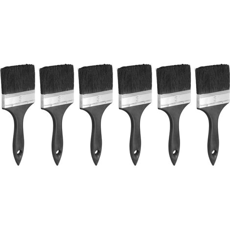 6 Pcs Pinceau 2.8 inch Pinceaux Plats Pinceaux A Chip avec Manche (1/5)