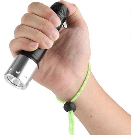 BelleRise - Lampe de plongée professionnelle – D74-T6 10–20 m – LED 400 lm – camping et plongée – 14 cm (1/5)
