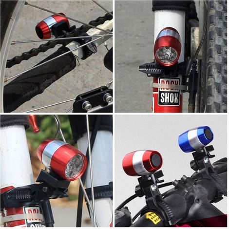 Feux de vélo à 6 LED, étanches, pour VTT, avec feu de signalisation avant en alliage d'aluminium. (1/5)