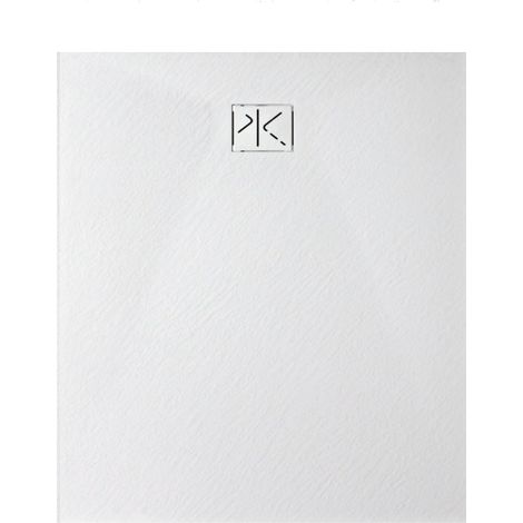 Piatto doccia in resina colore bianco opaco effetto pietra 100 x 80 cm Kinedo PIETRAVIVA PIPIV241080BM  Bianco