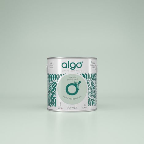 Peinture écologique Algo - Vert d'eau apaisant - 2L / Mat (1/4)