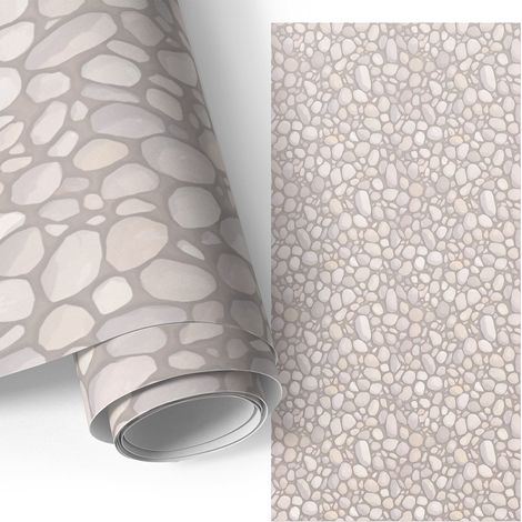 Klebefolie für Möbel - Möbelfolie - Selbstklebefolie - Kleiderschrank - Kommode - Schreibtisch - Steinmosaik 50x100 cm