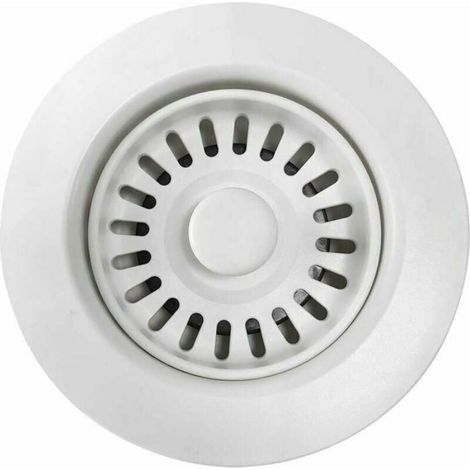 Bonde D'évier - 4,5 cm - Filtre À Panier Amovible - Blanc Mat - ABS PP - Pour Éviers En Granit Acier Inoxydable Cuivre - 1 Pièce (1/4)