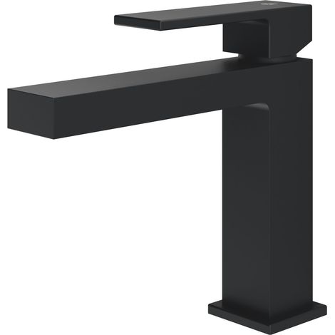 BERNSTEIN - Miscelatore lavabo in ottone nero opaco, getto delicato e risparmio idrico - 3,4x16x17cm (LxAxP) - LAVOA	Nero opaco