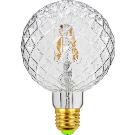Ampoules LED vintage à filament rétro 4 W 220/240 V E27 Ampoule décorative G95 Cristal (1/5)