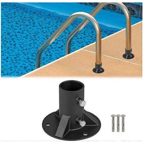 Edelstahl-Poolleiterhalterung, Flanschmontagesatz für Pool-Sicherheitszubehör P20250110344 (1/5)