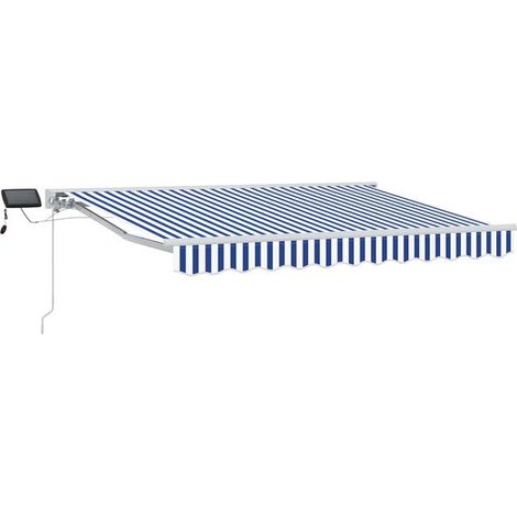 Cadre de store à persiennes manuel avec éclairage LED bleu et blanc, 2,5 m x 2 m (1/5)
