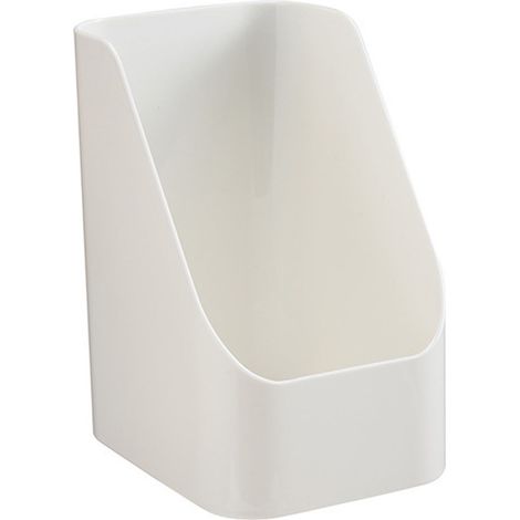 Coffret rangement pinceaux maquillage en plastique bac rangement cosmétique bureau coiffeuse soin peau parfum salle de bain comptoir cuisine blanc (1/5)