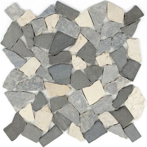 MOSAIQUE PALLADIEN MIX GRIS 1 PLAQUE 30 x 30 CM CASA LINEA