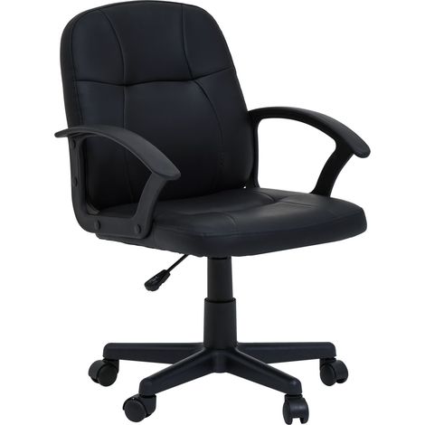 Premier Housewares Brent Black Small Home Office Chair (1/5)