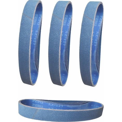 Bandes abrasives en métal 40 x 760 mm. Grain 60 80 100 120 240 320 Compatible avec ponceuse à bande tubulaire Utilisé pour l'ébauche,le décapage de peinture et le polissage (12PCS) (1/5)