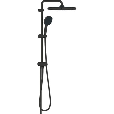 Colonne de douche avec inverseur manuel - Economie d'eau - GROHE Vitalio Comfort 250 - Noir Mat - 266982431