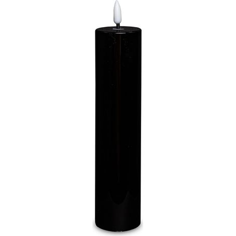 LED-Kerze mit Timer, Schwarz, 24 x 5 x 5 cm (1/5)