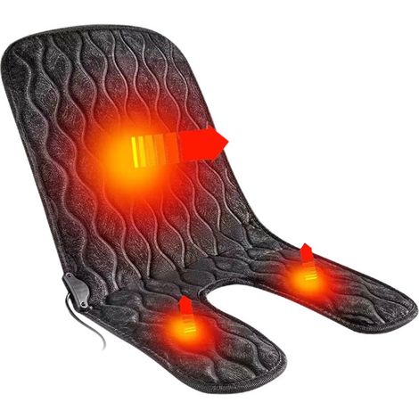 Coussin Chauffant Universel 12V pour Siège Auto Bébé, Housse Chauffante Voiture Automne Hiver, Tapis Chauffant Domicile, Couverture Chauffe-Siège Portable (1/5)