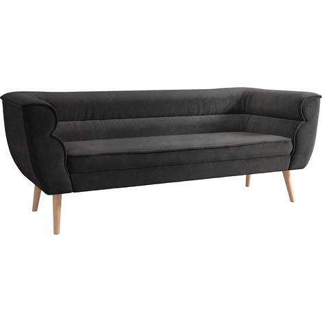 Sofá Glenview 100, Kronos 34, 182x74x75cm, Tapiz, Patas: Madera (1/4)