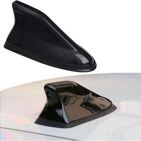 Antenna per auto - Pinna di squalo - Segnale radio - Non richiede foratura - 1 kg - Nera (1/5)